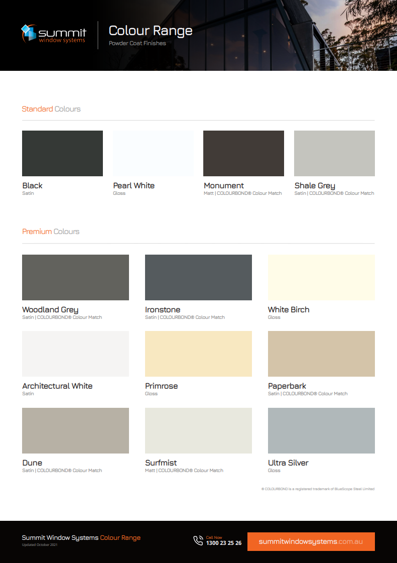 Summit Windows - Colour Range Brochure Cover v.0.2.2